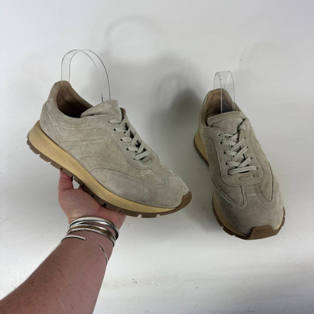 Koio Retro Sneakers Womens 9 Beige Suede Low Top Outdoor Runner Athletic Shoes